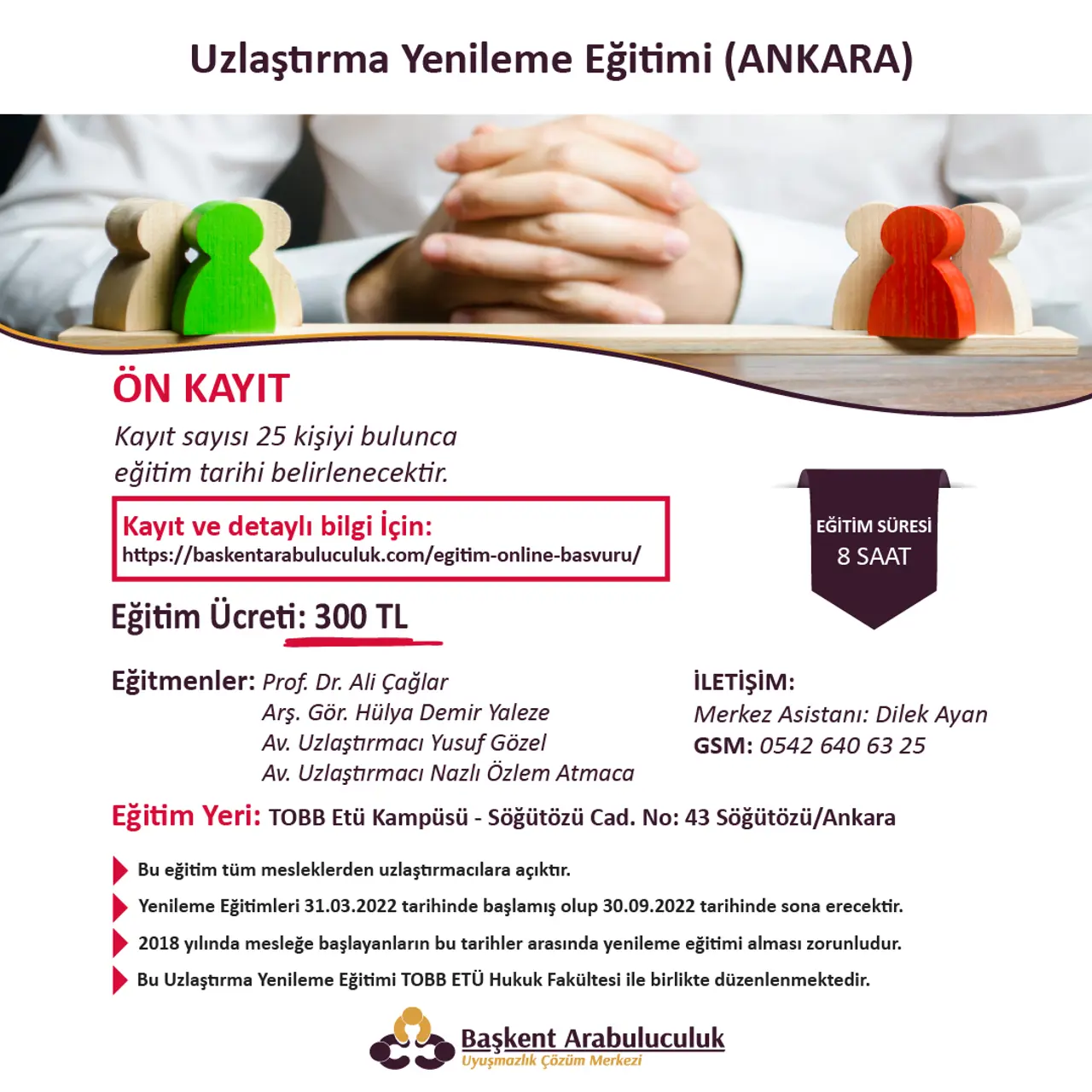 UZLAŞTIRMA YENİLEME EĞİTİMİ ANKARA ÖN KAYIT