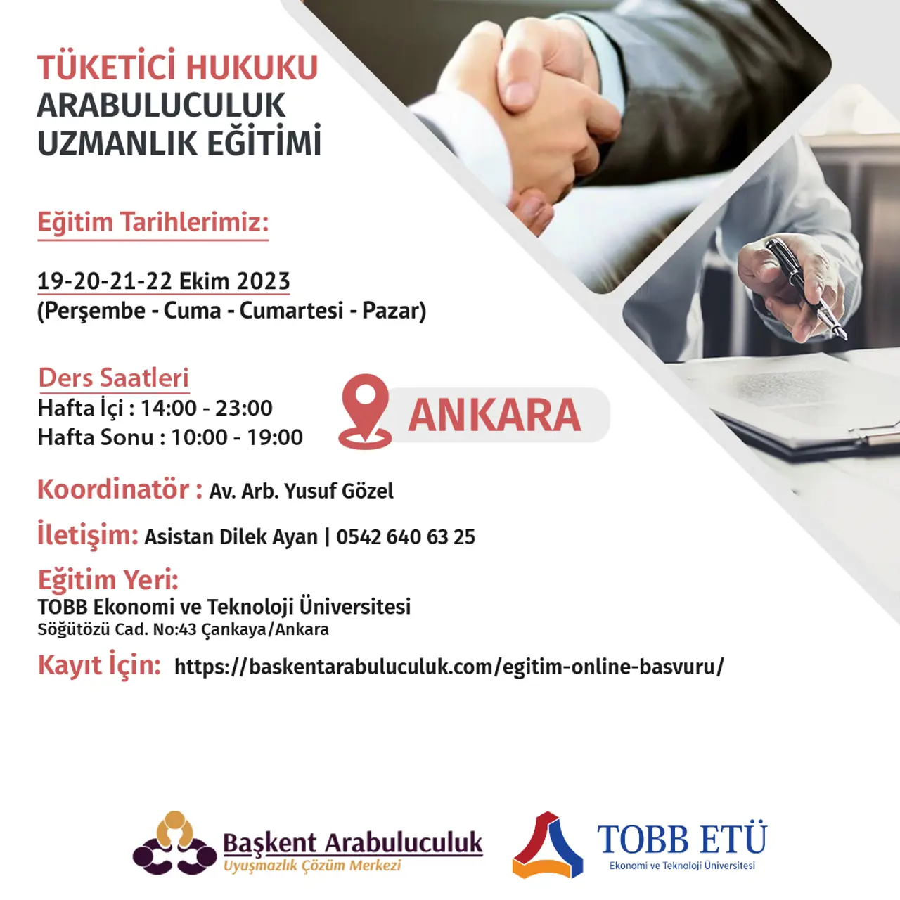 TÜKETİCİ HUKUKUNDA ARABULUCULUK UZMANLIK EĞİTİMİ